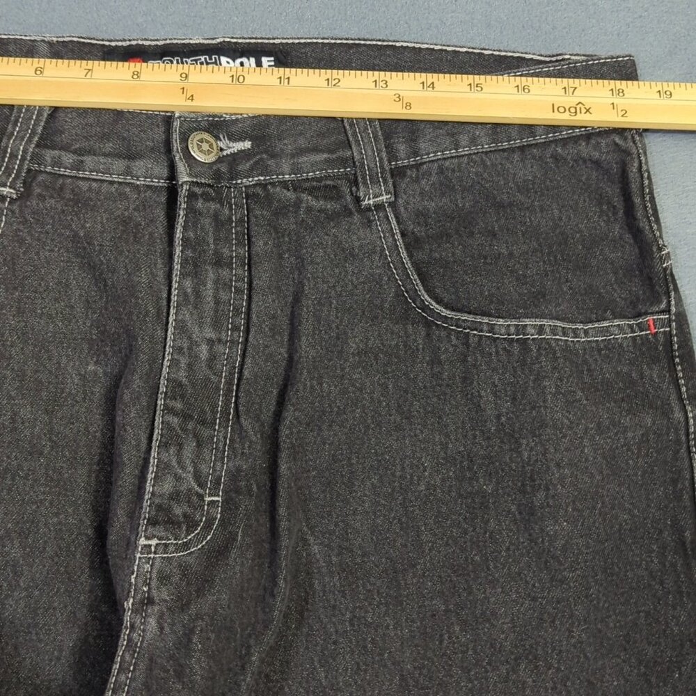 Southpole Jeans Men's 38 Fits 37x31 Black Baggy Denim Authentic Collection Y2K - Picture 7 of 15